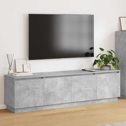 TV-Møbel Betonggrå LED 180x38x49 cm