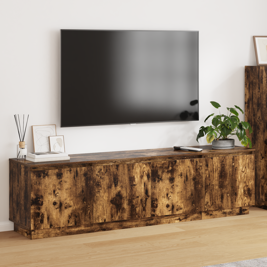 TV-Møbel Røkt Eik TV-skap med LED 180x38x49 cm