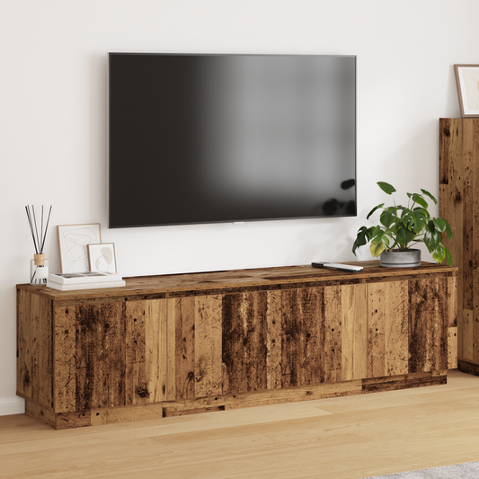 TV-Møbel Gammelt Tre Tv-skap med LED Gamle Tre 180x38x49 cm