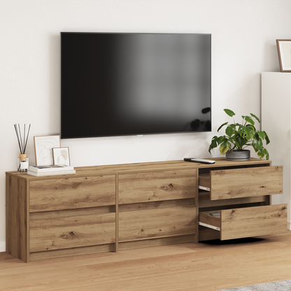 TV-Møbel Brun TV-skap 181 x 34 x 50 cm LED-lamper