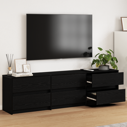 TV-Møbel Svart TV-skap 182 x 34 x 50 cm