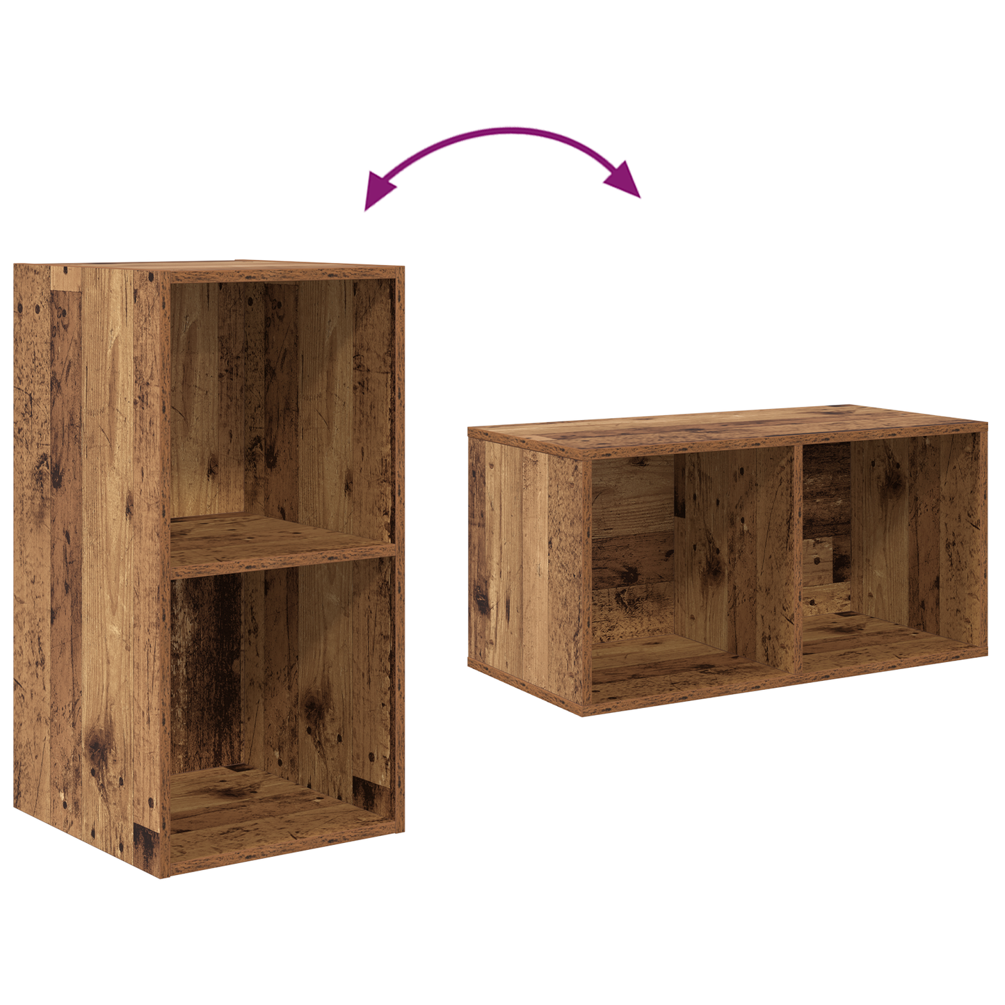 TV-Møbel Gammelt Tre TV-benk sett 37 x 37 x 107 cm