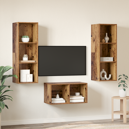 TV-Møbel Gammelt Tre TV-benk sett 37 x 37 x 107 cm