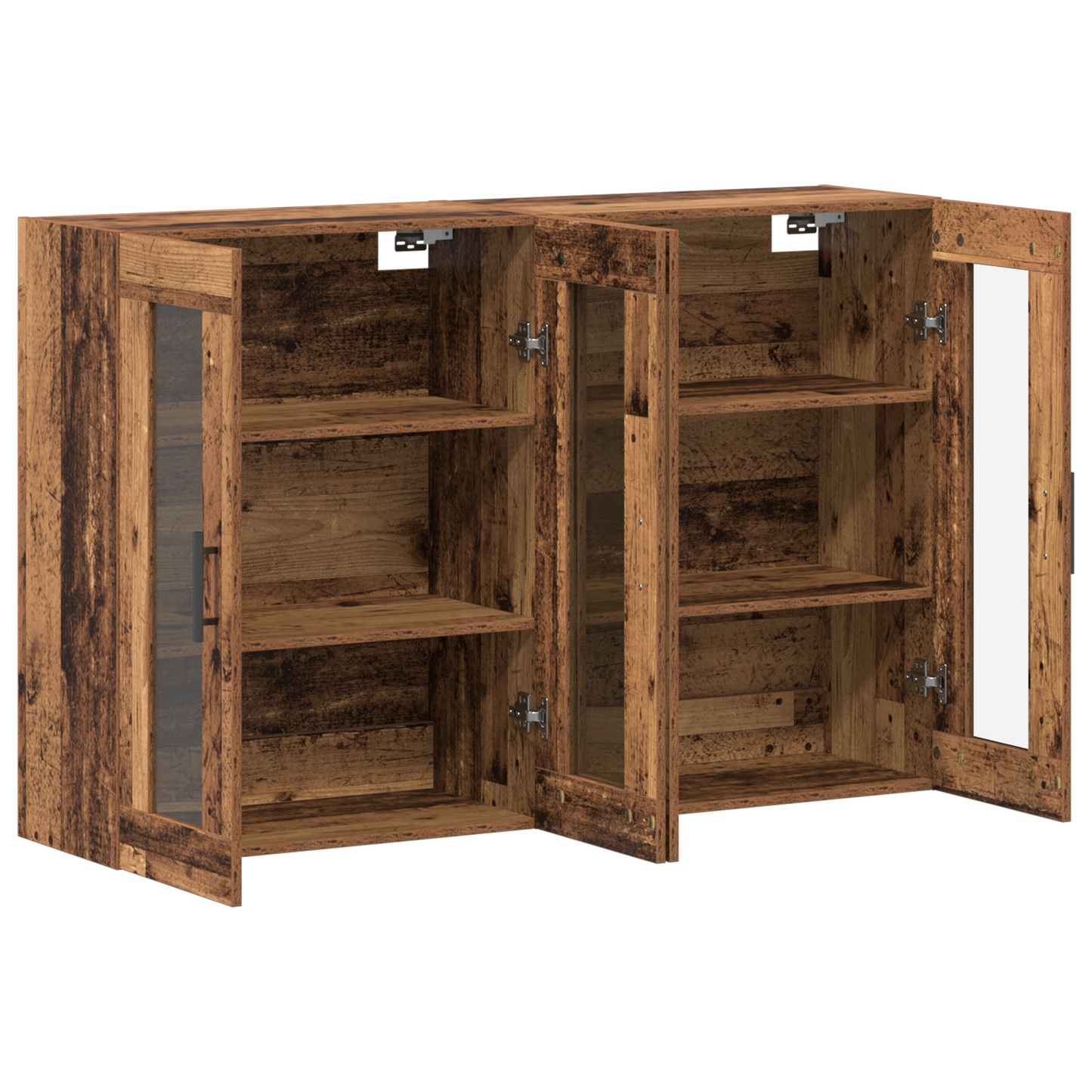 Veggskap Gammelt Tre 2 stk 69.5x34x90 cm,