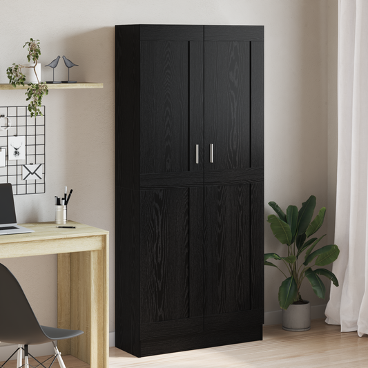 Bokhylle Svart Eik 82.5 x 30.5 x 185 cm