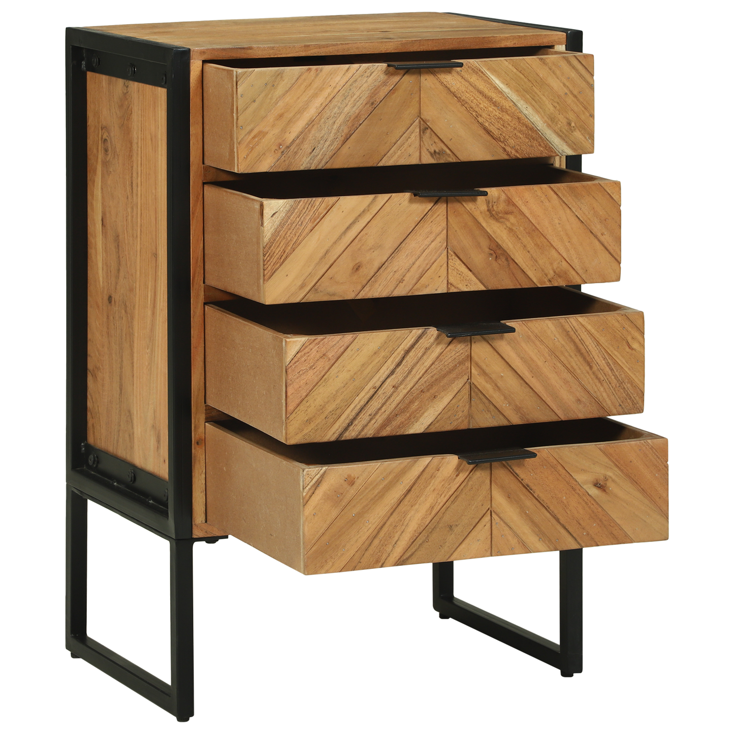 Kommode Tre 50x35x75 cm Massivt Tre Akasietre
