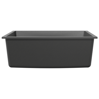 kjøkkenvask med overløpshull i Grå granitt