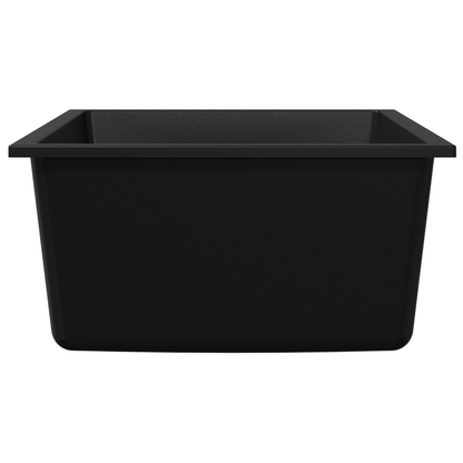 kjøkkenvask med overløpshull i Svart granitt