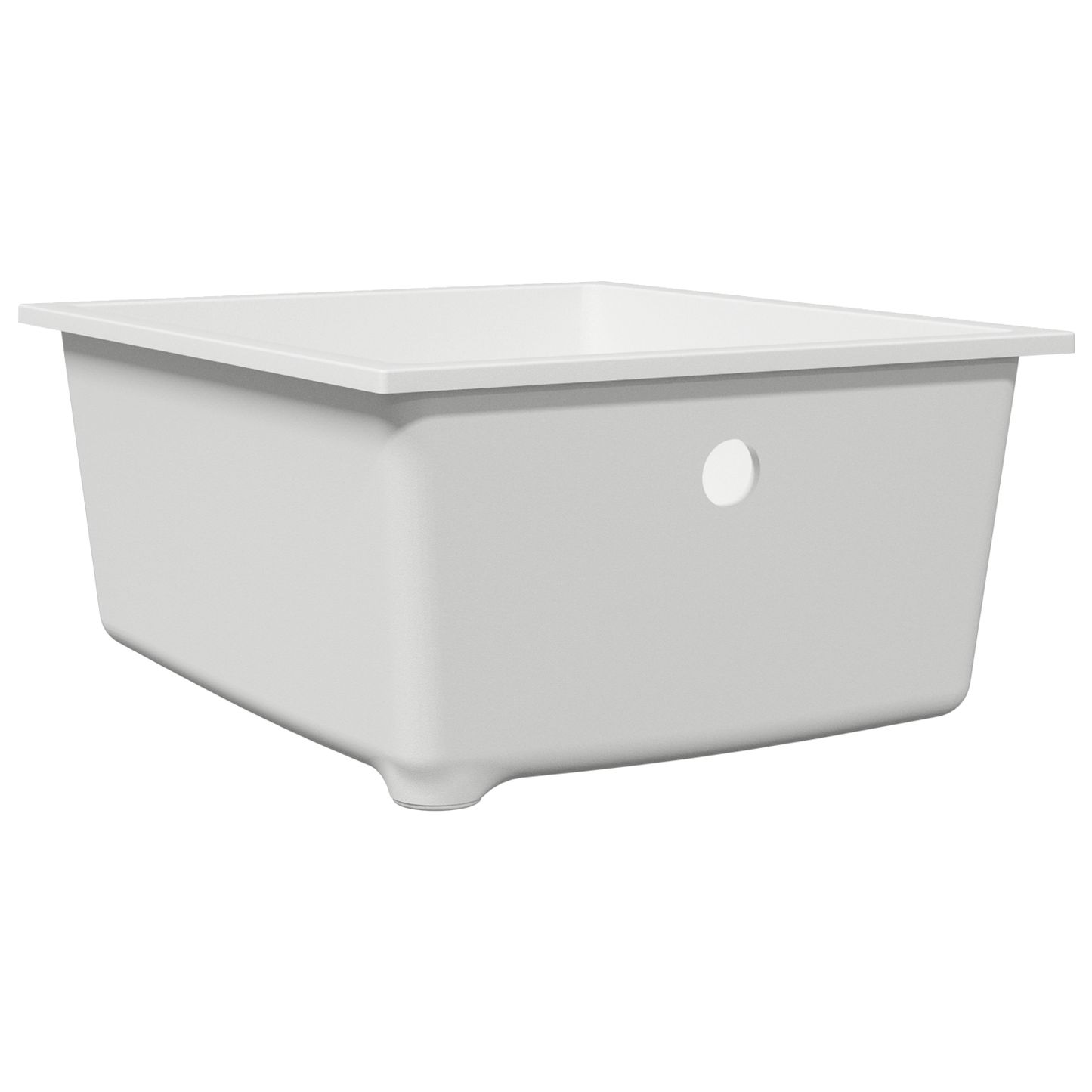 kjøkkenvask med overløpshull Hvit granitt