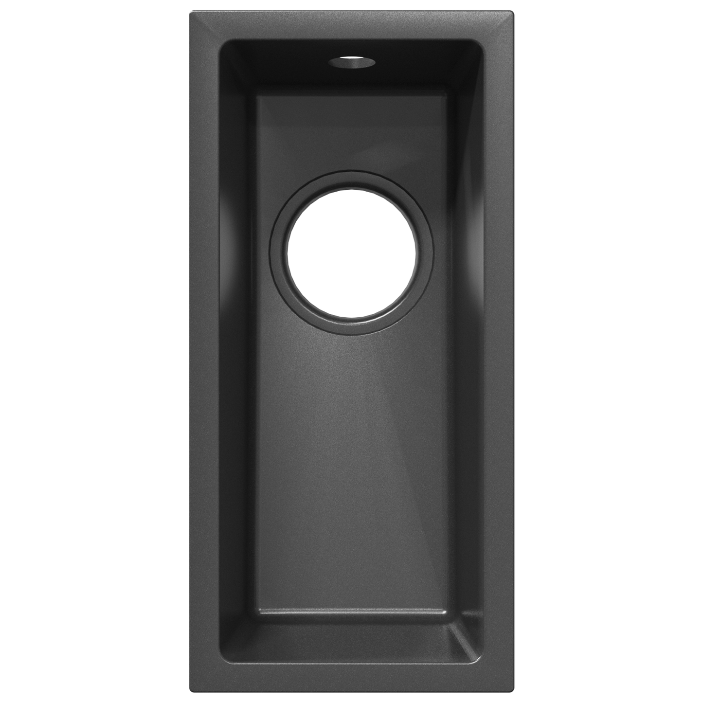 Kjøkkenvask med Overløpshull Grå Granitt