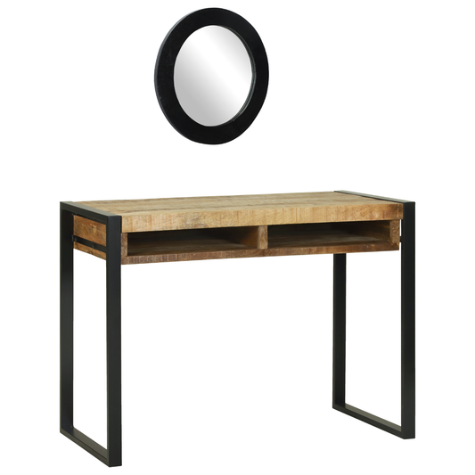 Smykkebord med Speil 100x50x75 cm Solid Grovt Tre Mango