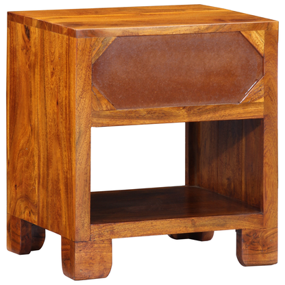 Sidebord Tre 40x35x45 cm Solid Wood Acacia