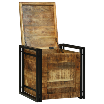 Oppbevaringsbenk 50x50x50 cm Solid Grov Mangotre
