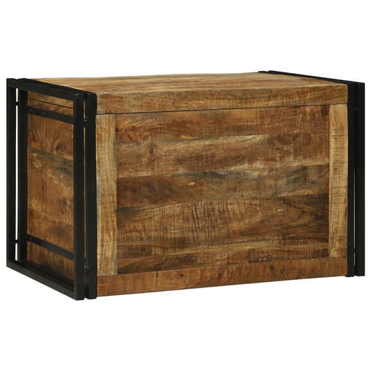 Oppbevaringsbenk 80x50x50 cm Solid Grov Mangotre