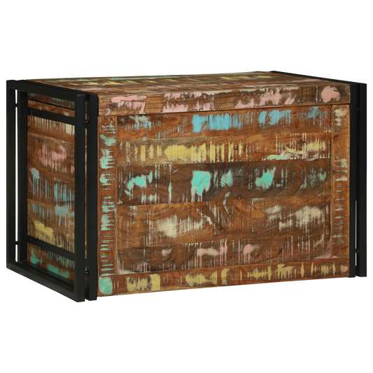 Oppbevaringsbenk Flerfarget 80x50x50 cm Solid Tre Gjenvunnet