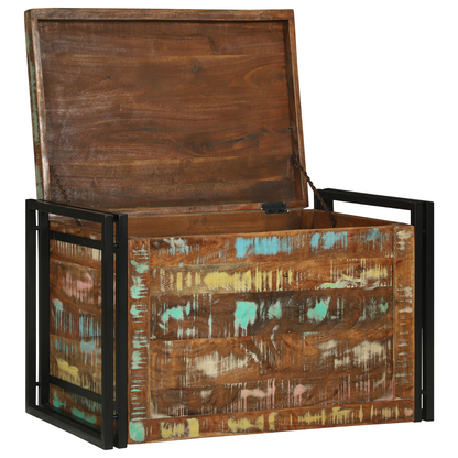 Oppbevaringsbenk Flerfarget 80x50x50 cm Solid Tre Gjenvunnet