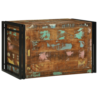 Oppbevaringsbenk Flerfarget 80x50x50 cm Solid Tre Gjenvunnet