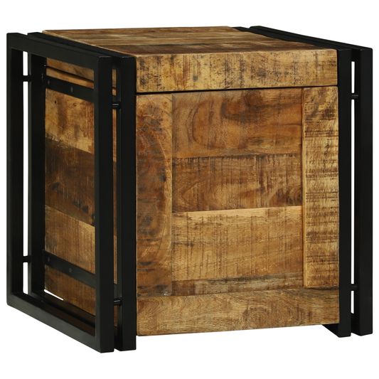 Oppbevaringsbenk 40x40x40 cm Solid Grov Mangotre