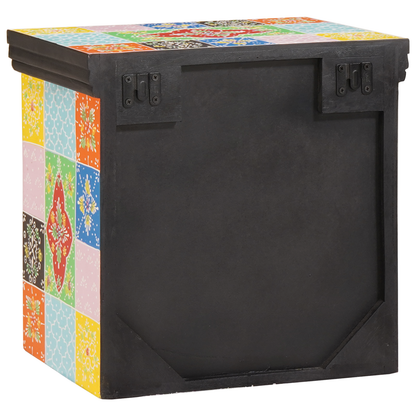 Nattbord Sengbord Tre Flerfarget 40 x 30 x 40 cm Massivt Tre med maling