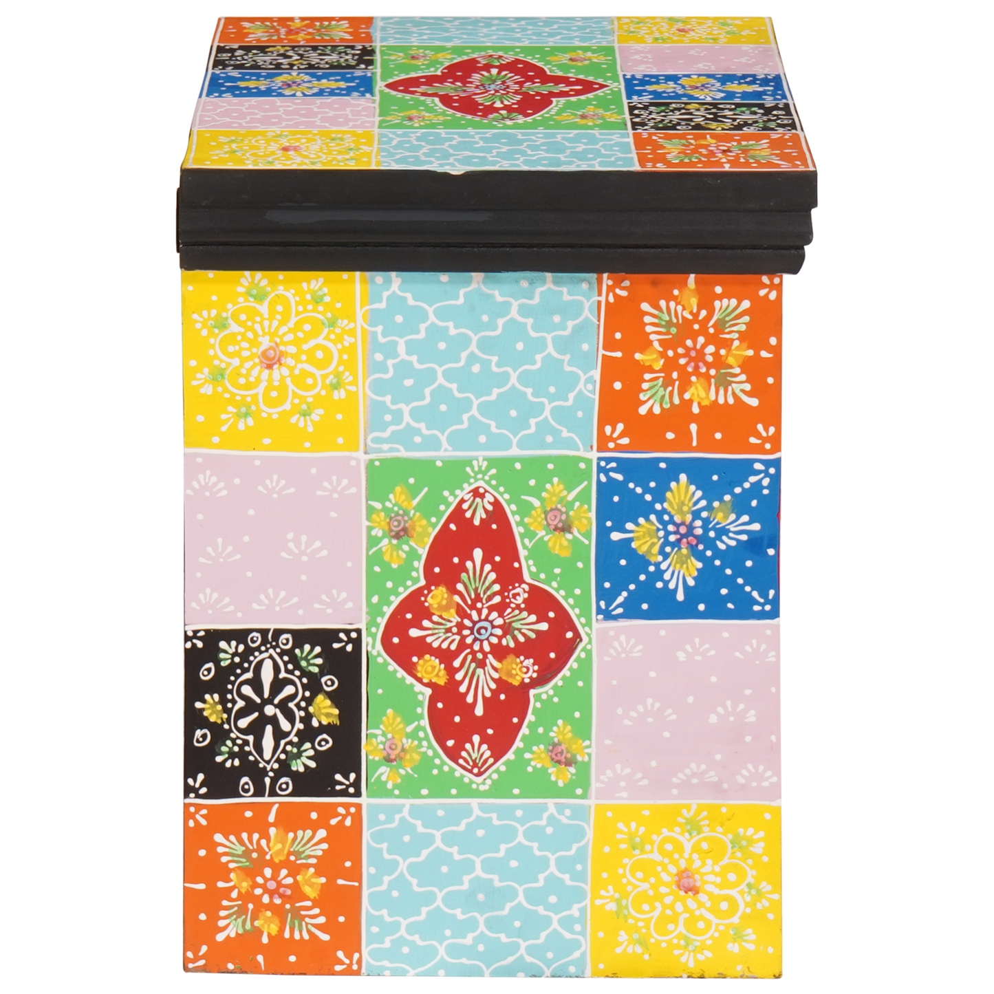 Nattbord Sengbord Tre Flerfarget 40 x 30 x 40 cm Massivt Tre med maling