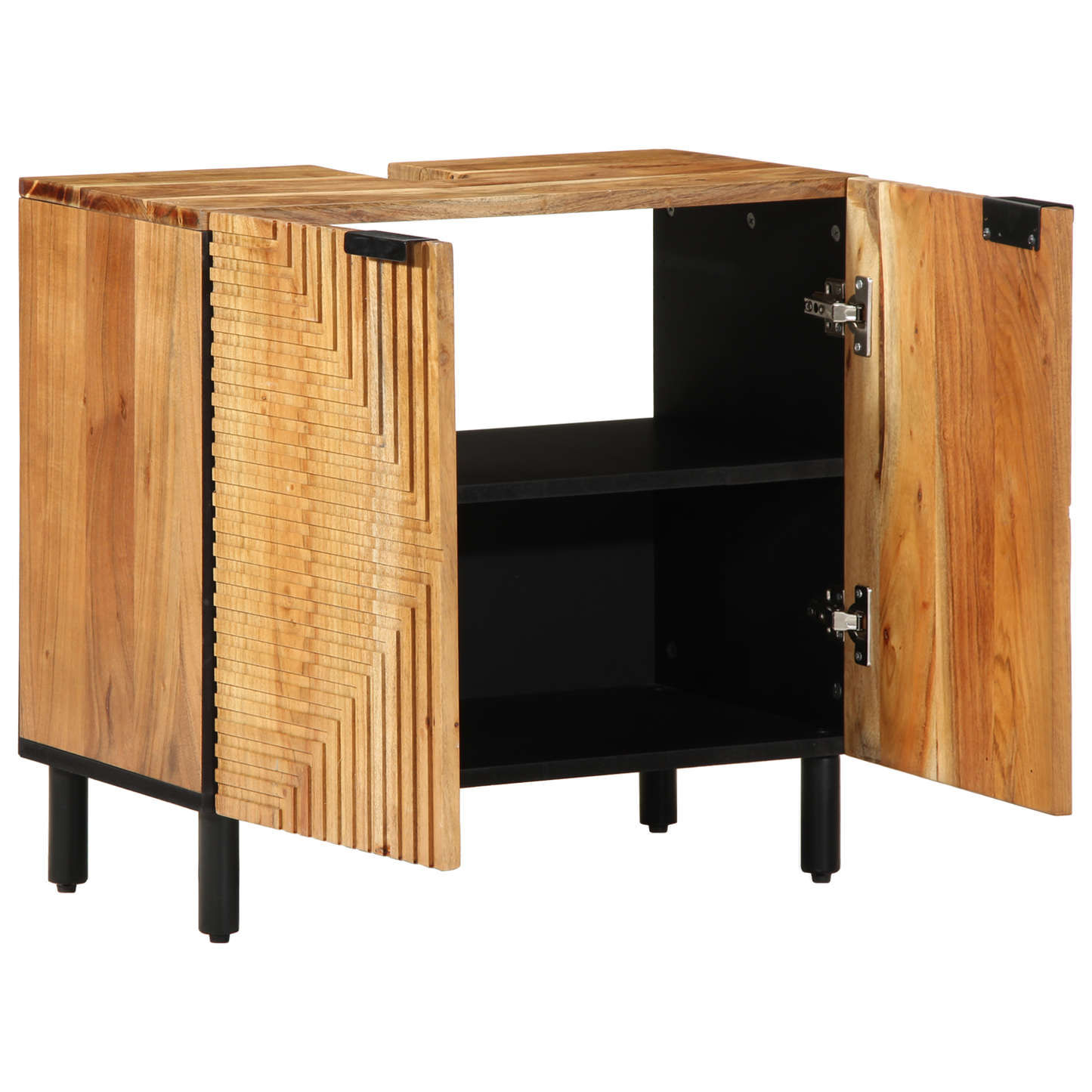 Baderomsskap 62x33x58 cm Solid Akasietre