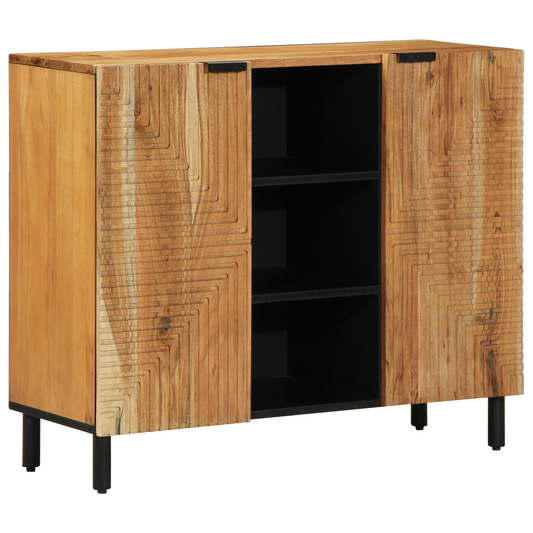 Skap Tre 90x33x75 cm Massivt Akasietre