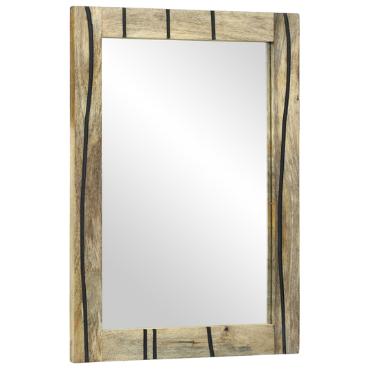 Badespeil 50 x 70 x 30 cm i solid mangotre.