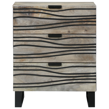 Nattbord Sengbord Hvit med skuff Svart 50 x 33 x 60 cm