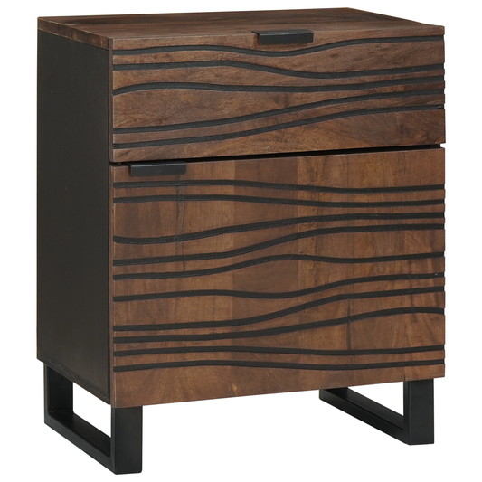 Nattbord Sengbord Tre 50x33x60 cm Massivt Tre Valnøtt