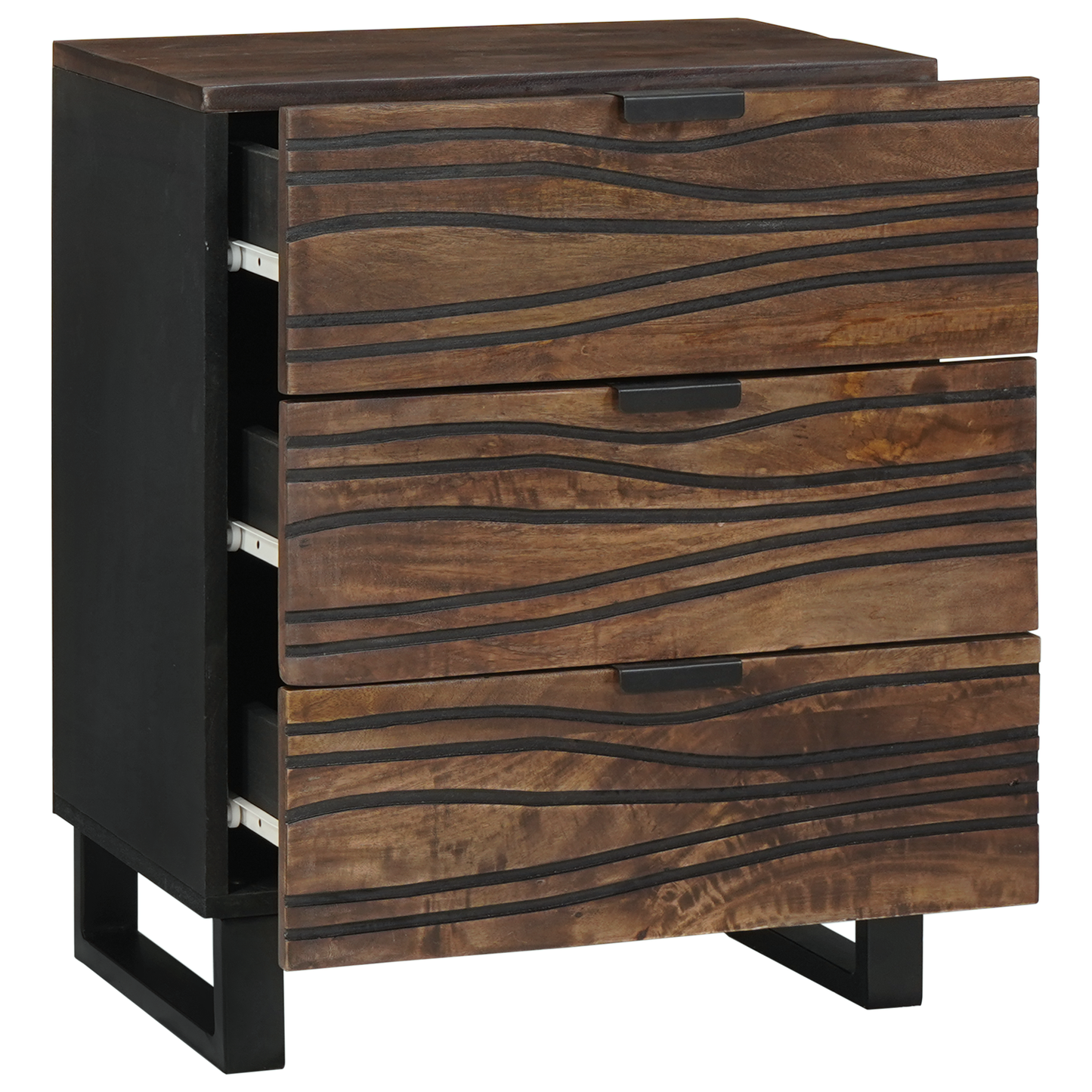 Nattbord Sengbord Tre 50x33x60 cm Solid Mangotre og