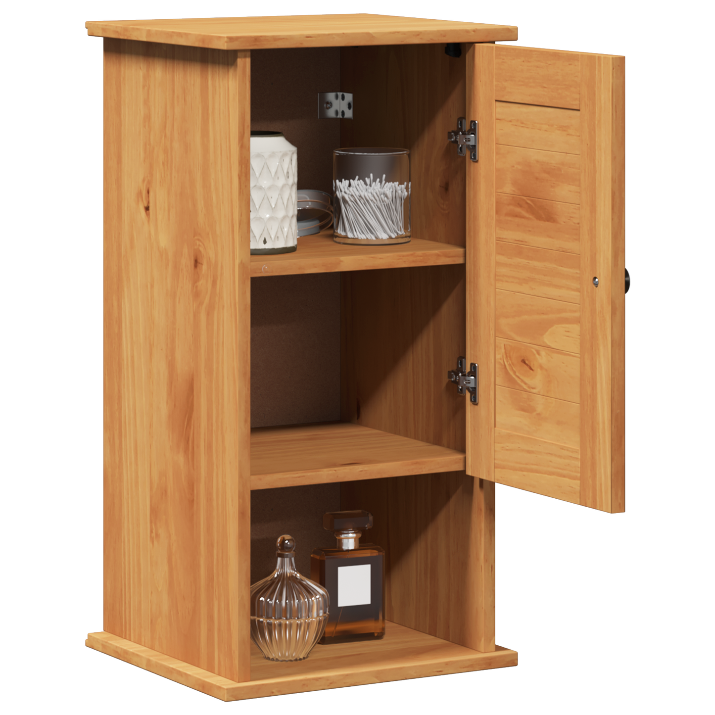 Baderomsskap honningbrun 37 x 34 x 71.5 cm Heltre furu