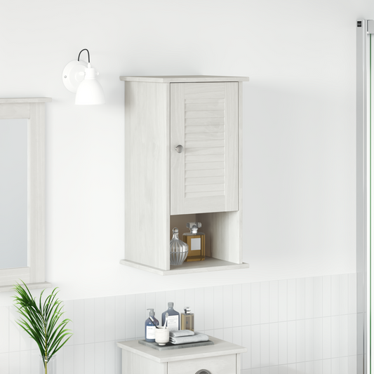Baderomsskap Hvit 37 x 34 x 71.5 cm Heltre furu
