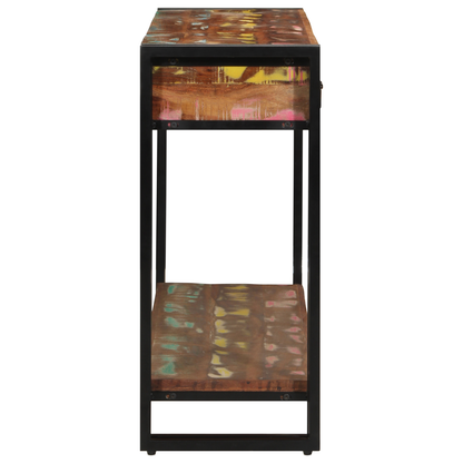 Avlastningsbord konsollbord Tre Flerfarget 120x33x75 cm Solid Gjenvunnet Tre
