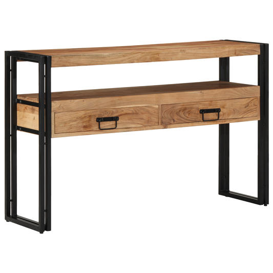Sidebord Svart 120x33x75 cm Solid Akasietre