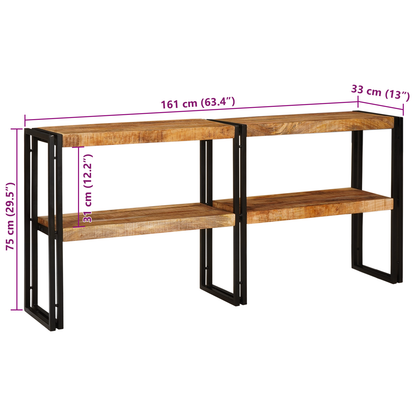 Avlastningsbord konsollbord Tre 160x33x75 cm Solid Ruft Tre Mango