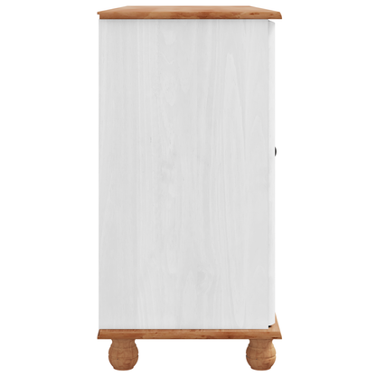 Kommode Hvit 'ASKIM' 133.5x40x79 cm Solid Tre Furu