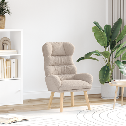 Lenestol Grå Lysegrå Krøllete Ull-lignende Stoff