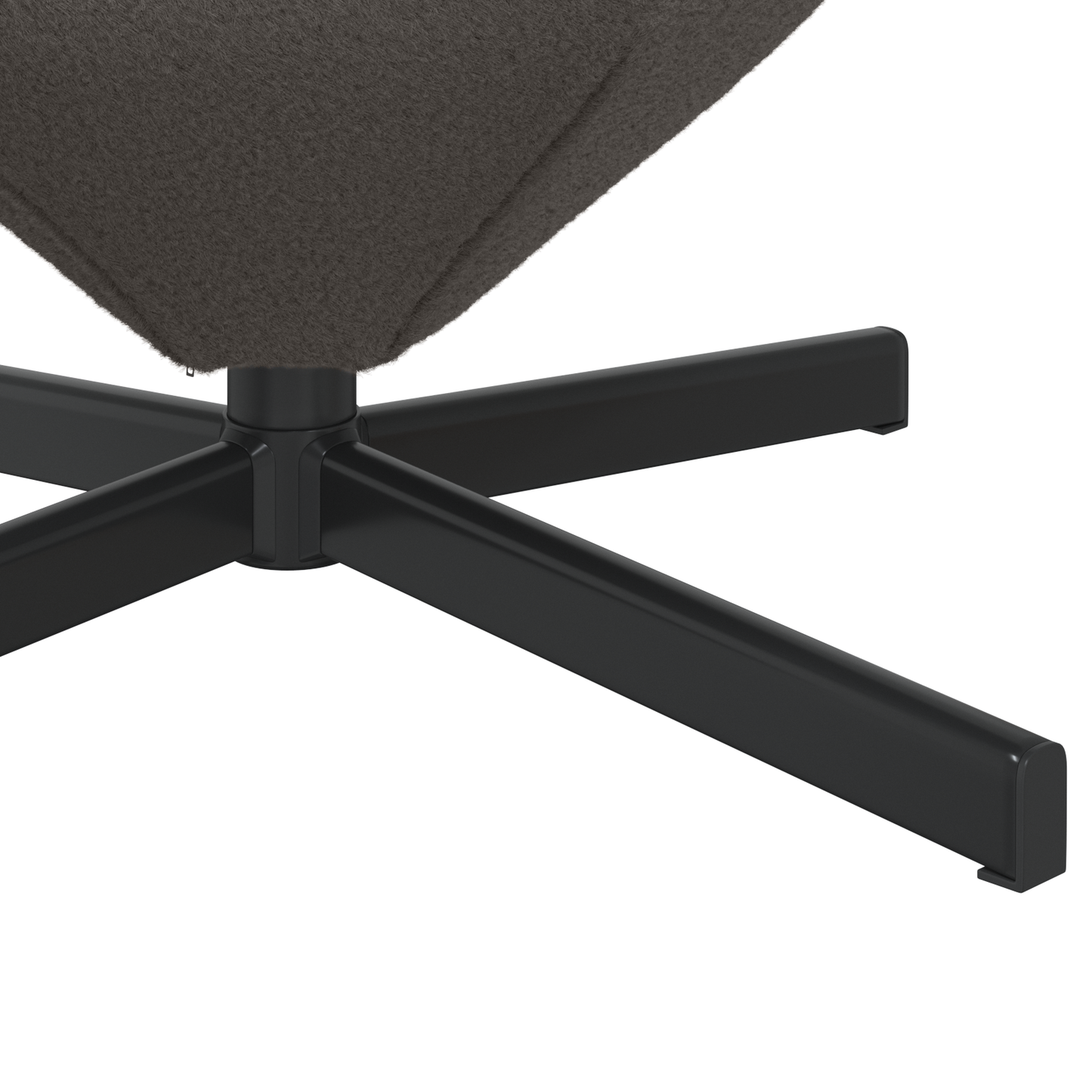 Lenestol Grå Mørkegrå Egg Stol Krøllete Ull-lignende Stoff