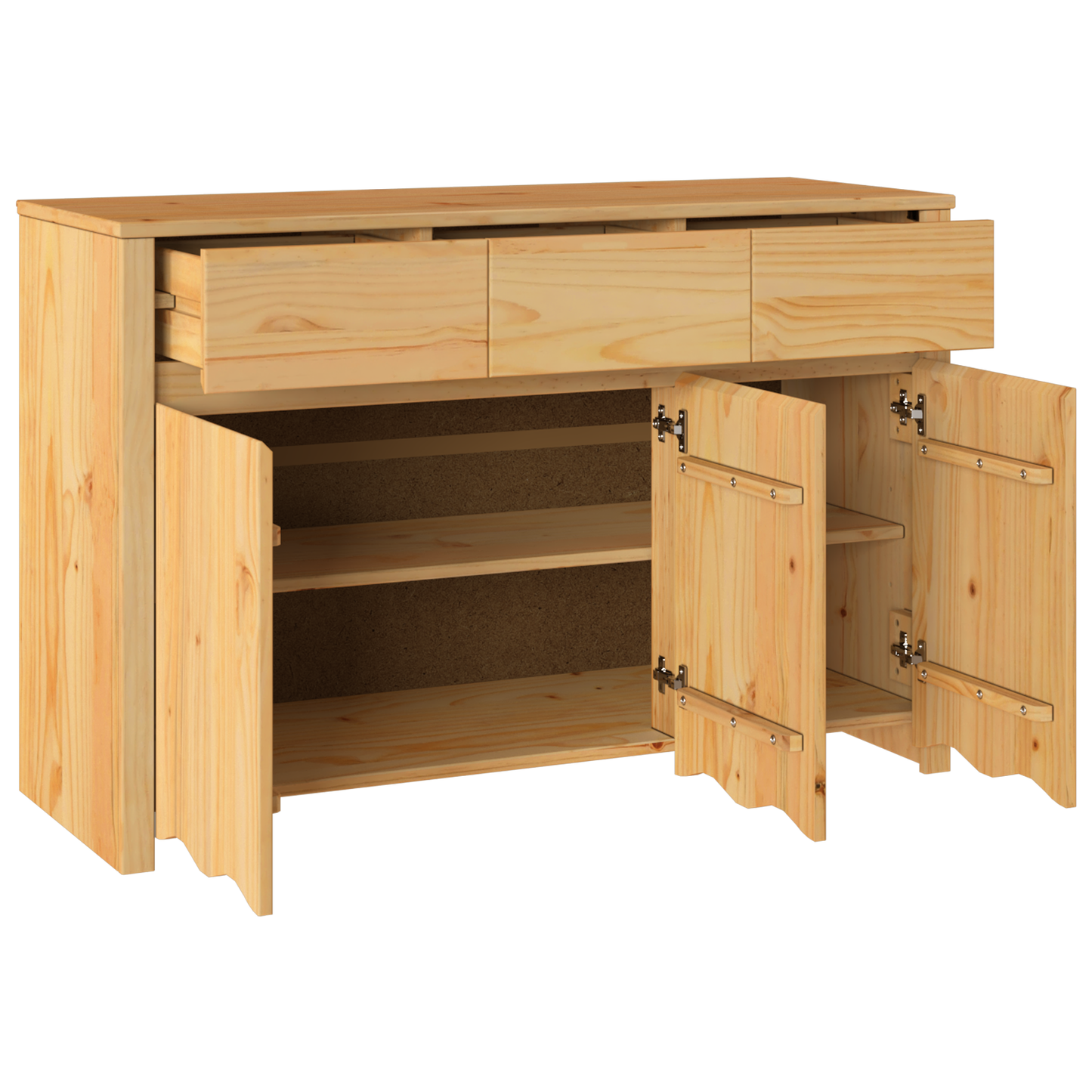 Skjenk Tre "DRAMMEN" 114x43x75,5 cm Solid Tre Furu