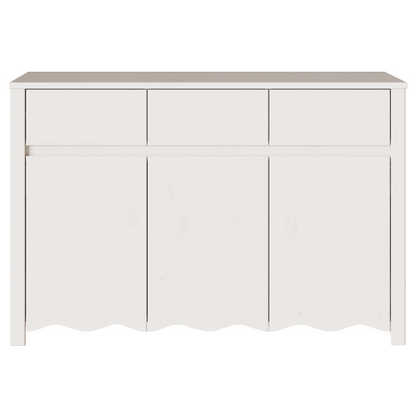 Skjenk Hvit "DRAMMEN" 114x43x75,5 cm Solid Tre Furu