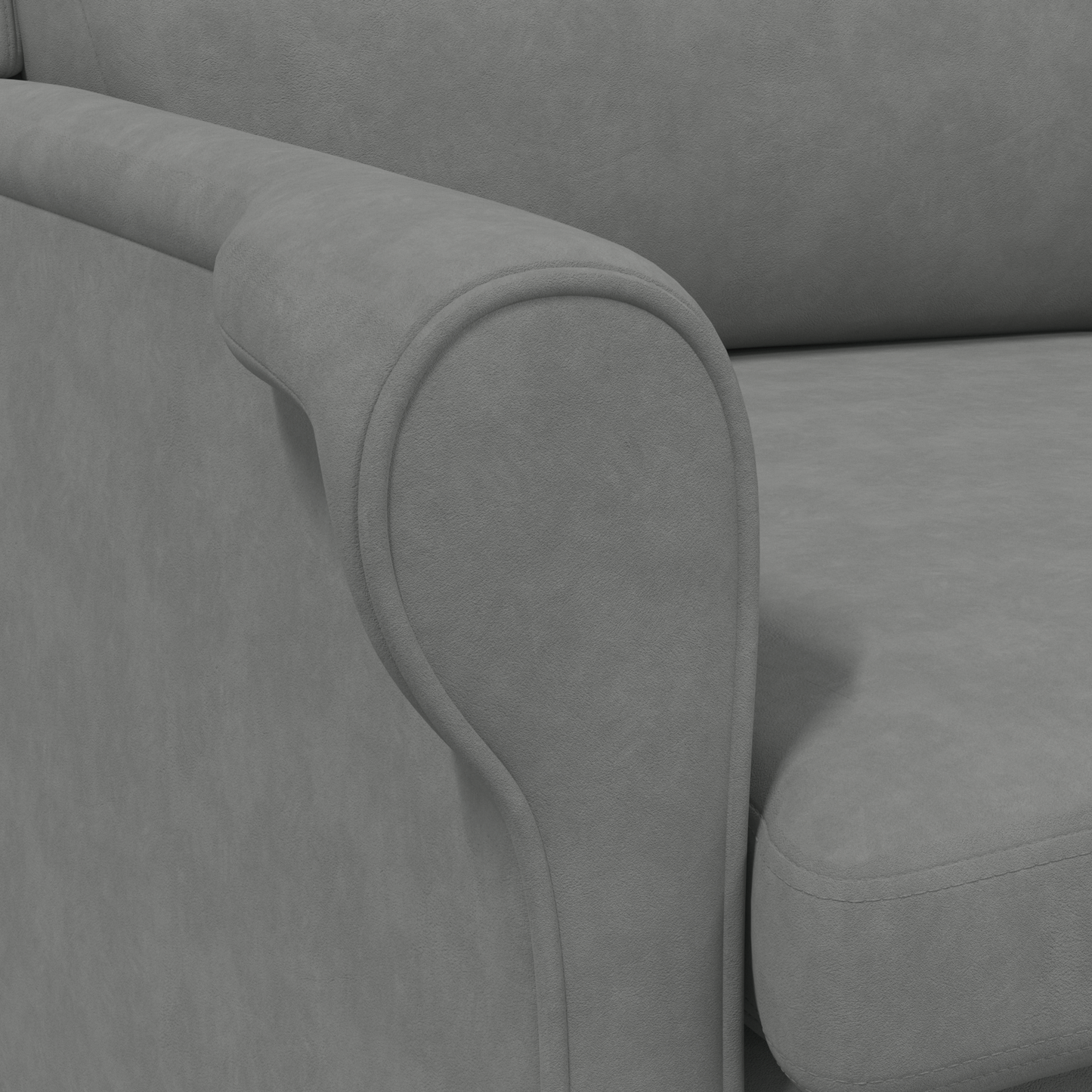 Lenestol Grå Mørkegrå Stoff og Tre Standard Ergonomisk