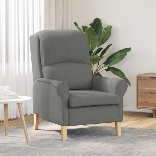 Lenestol Grå Mørkegrå Stoff og Tre Standard Ergonomisk