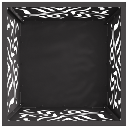 Peisfyring Square Svart 40x40x40 cm Stål