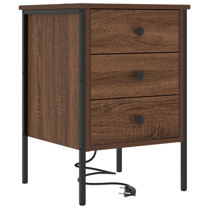 Nattbord Sengbord Brun Eik med skuff 42 x 41 x 61 cm
