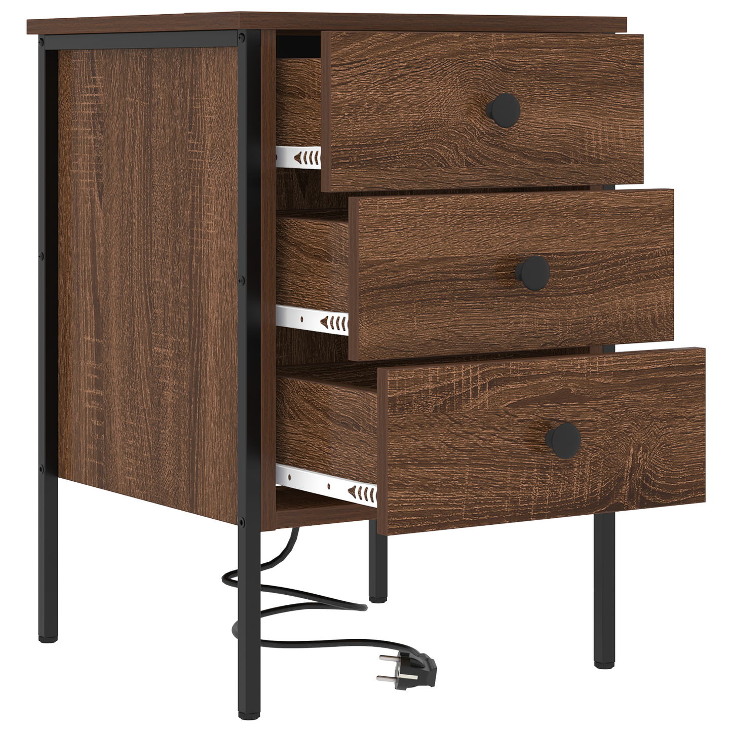 Nattbord Sengbord Brun Eik med skuff 42 x 41 x 61 cm