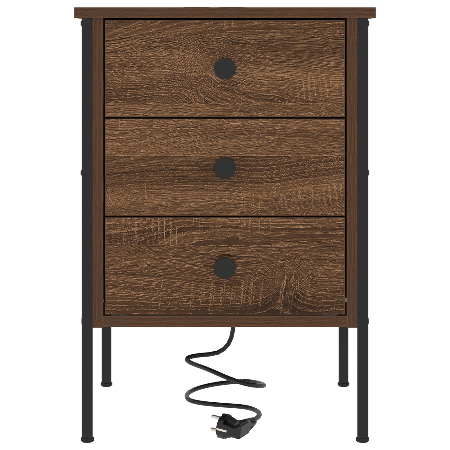 Nattbord Sengbord Brun Eik med skuff 42 x 41 x 61 cm