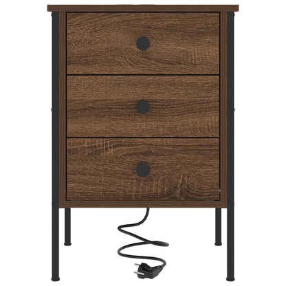 Nattbord Sengbord Brun Eik med skuff 42 x 41 x 61 cm