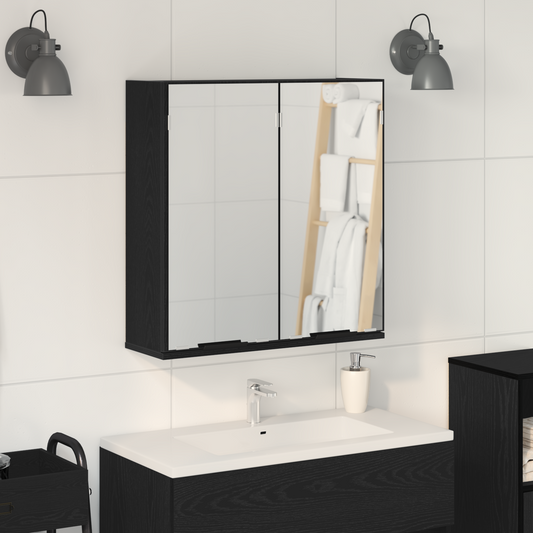 Baderomsspeil Svart Eik, 64x20x66.5 cm,