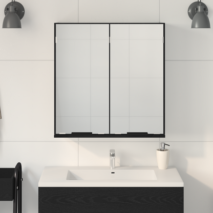 Baderomsspeil Svart Eik, 64x20x66.5 cm,