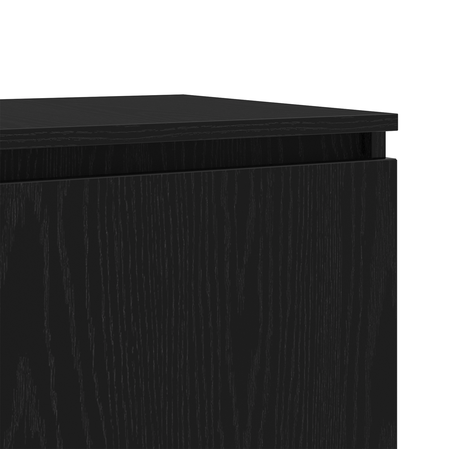 TV-Møbel Svart Eik TV-benk med LED-lamper 140 x 40 x 35,5 cm -